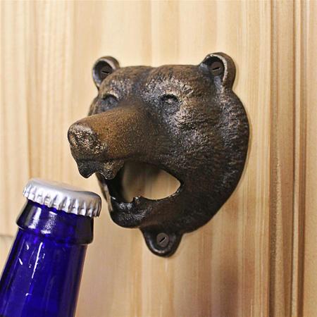 Design Toscano Grizzly Bear of the Woods Cast Iron Bottle Opener, PK 2 SP91622